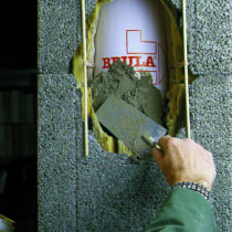 Brula Schornstein-Reparatur-Set: Rapidmörtel, Formplatte, Fixierstäbe - für Schornsteine Ø 80 mm - Ø200 mm
