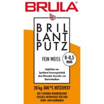 Brula Brillantputz fein weiss 20 kg - Ofenputz - Körnung: 0-0,5 mm - Verarbeitungszeit 90 min - bis 300°C
