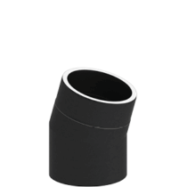 Jeremias Ofenrohr ISO-Line Black - Winkel 15° ohne Tür