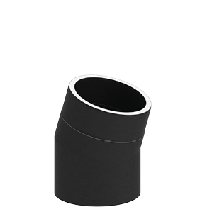Jeremias Ofenrohr ISO-Line Black - Winkel 15° ohne Tür