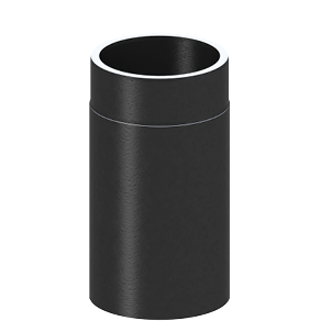 Jeremias Ofenrohr ISO-Line Black - Längenelement 330mm