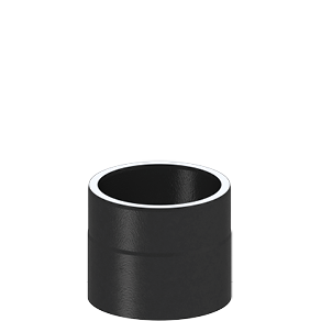 Jeremias Ofenrohr ISO-Line Black - Längenelement 150 mm