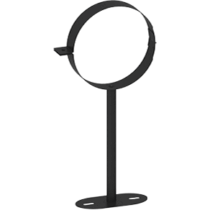 Jeremias Ofenrohr ISO-Line Black - Wandhalter Design Plus, verstellbar, Wandabstand 50 - 250 mm