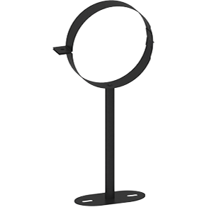 Jeremias Ofenrohr ISO-Line Black - Wandhalter Design Plus, verstellbar, Wandabstand 50 - 250 mm