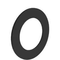 Jeremias Ofenrohr ISO-Line Black - Wandrosette 55 mm - schwarz