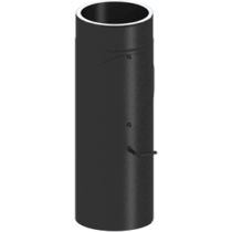 Jeremias Ofenrohr ISO-Line Black - Längenelement 500 mm mit Drosselklappe,Tür(mit Einzug)
