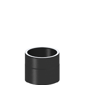 Jeremias Ofenrohr ISO-Line Black - Längenelement 150 mm mit Kondensatring (mit Einzug)