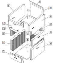 Brunner Schamottesatz WF 33 (Schamottesatz, ISO-Brennraumdeckel)