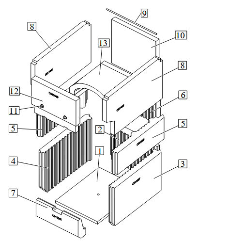 Brunner Schamottesatz WF 33 (Schamottesatz, ISO-Brennraumdeckel)