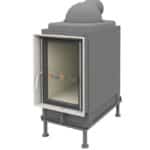 Brunner Kachelofeneinsatz HKD 2.2 XL Flachglas - Blendrahmen Edelstahl