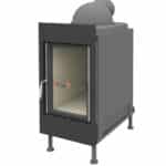 Brunner Kachelofeneinsatz HKD 2.2 XL Flachglas - Frontplatte Stahl schwarz 48 x 83 cm
