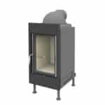 Brunner Kachelofeneinsatz HKD 2.2 Flachglas - Gusshaube 180 mm, Frontplatte Guss 48 x 83 cm