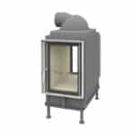 Brunner Kachelofeneinsatz HKD 2.2 XL Tunnel Flachglas - Anbaurahmen Edelstahl