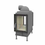 Brunner Kachelofeneinsatz HKD 2.2 XL Tunnel Flachglas - Anbaurahmen schwarz
