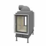 Brunner Kachelofeneinsatz HKD 2.2 XL Tunnel Flachglas - Blendrahmen Edelstahl
