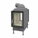 Brunner Kachelofeneinsatz HKD 2.2 XL Tunnel Flachglas - Blendrahmen schwarz
