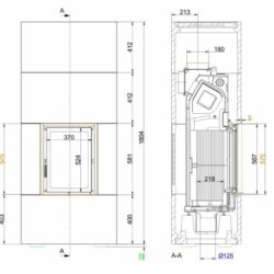 Maße4_Frontkamin wasserführend Siegen