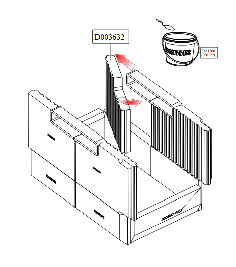 Brunner Schamottesatz HKD 2.2 XL Tunnel (Schamottesatz, Haubenauskleidung, Kuppel)
