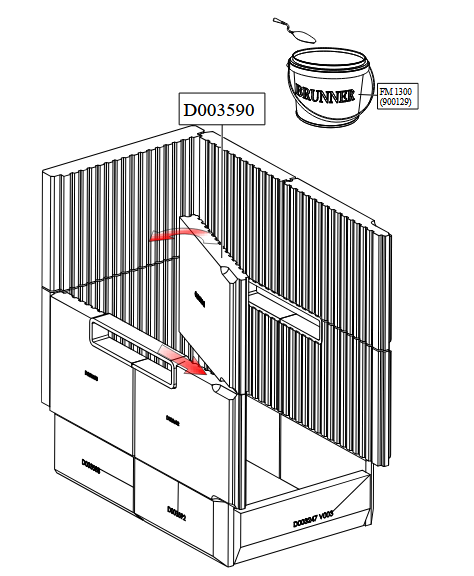 Brunner Schamottesatz HKD 2.2 XL (Schamottesatz, Haubenauskleidung, Kuppel)