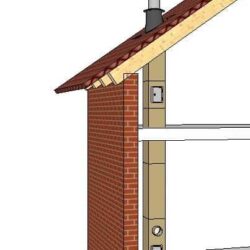 Leichtbauschornstein Kamino Form-S mit Dachdurchführung, Schornsteinlänge 570 cm