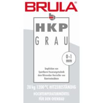 Brula Haftmörtel HKP grau 20 kg - Körnung: 0-1 mm - Verarbeitungszeit 20 min - bis 1200°C - Hochtemperaturmörtel