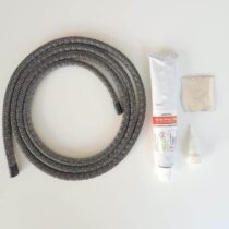 Brunner Dichtungsset Strickschnur 2 Meter -Tür auf Korpus - Passend für: HKD, GOT, B4-8 - Set: Hakotherm 3 Meter, Dichtung D=11mm, Hochtemperaturkleber