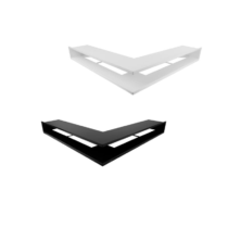 CB-tec Eckluftleiste - gleichschenklig - 57 x 57 cm - Verbrennungluftzufuhr - Freier Querschnitt: 500 cm²