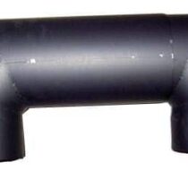 Rauchrohrdoppelbogen 145 mm mit Putztüre