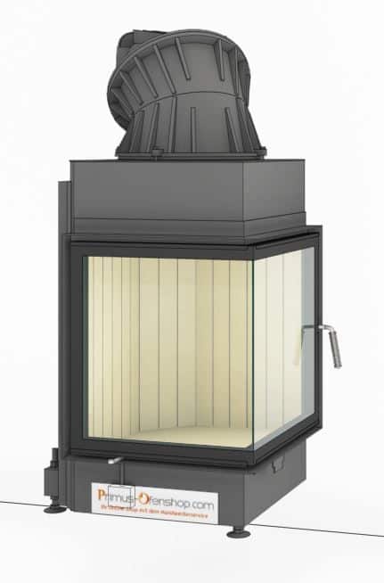 Kamineinsatz Brunner Eck-Kamin 57/52/52, Drehtür