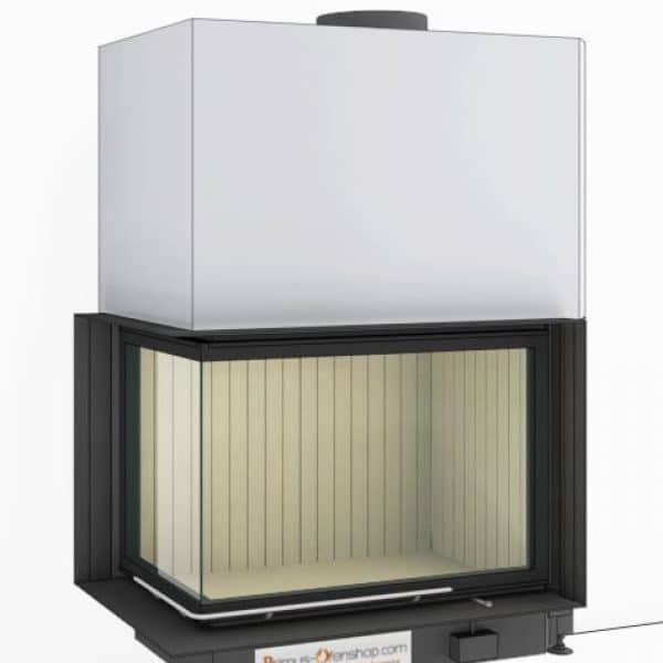 Brunner Kamineinsatz Eck-Kamin 57/82/48, Schiebetür
