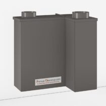 Brula Modul-Heizkasten Ecke 90° Evo - Schamottespeicher - 3,5 m zuglänge - mit Reinigungsdeckeln - Eingangsdurchmesser 180 mm - Ausgangsdurchmesser 160 mm