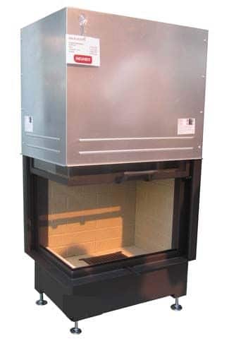Kamineinsatz wasserführend Schmid Ekko W 6751 Ausführung front/links,Kamineinsatz wasserführend Schmid Ekko W 6751 Ausführung front/rechts,Energielabel