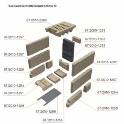 Ersatzteile Feuerraum Kachelofeneinsatz Schmid