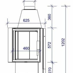 Primo Kamineinsatz Eckkamin E 45-45-57