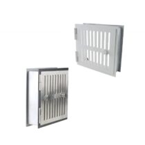CB-tec Rohrtüre 1-türig 23 x 23 - Warmhaltefach - verstellbar - Außenmaß: 230 x 230 mm - Einbaumaß: 225 x 217 mm - freier Luftquerschnitt: 400 cm²
