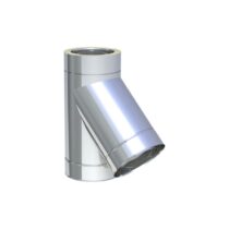 Jeremias DW ECO 2.0 - T-Anschluss 45° mit Wassernase - Schornsteinanschluss