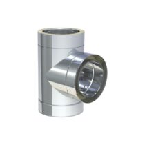 Jeremias DW ECO 2.0 - T-Anschluss 90° - Schornsteinanschluss - Edelstahl