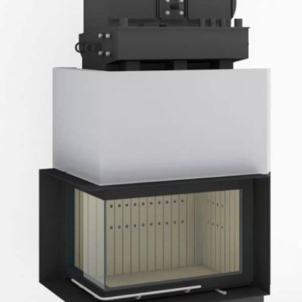 Kamineinsatz wasserführend Brunner Kamin-Kessel Eck 45/67/44