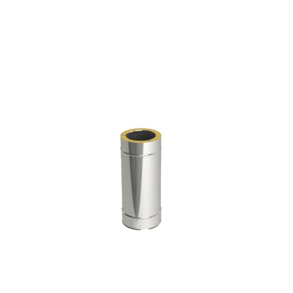 Edelstahlschornstein Längenelement L=500 mm doppelwandig
