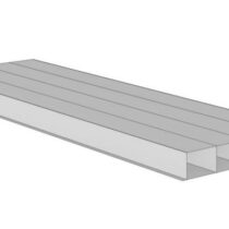 CB-tec Flachkanal 1200x135x50 - gerade - Stahl -  67,5 cm² Freier Querschnitt -