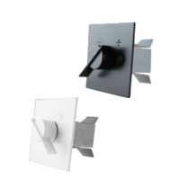 CB-tec Luftklappengriff quadratisch 75 x 75 mm - Aufputz - 4 Kt Wellenanschluss 8 x 8 mm