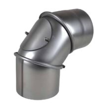 Muldenthaler Rauchrohrbogen 0-90° drehbar mit Tür