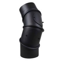 Muldenthaler Rauchrohrbogen 0-135° schwarz drehbar mit Tür