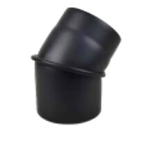 Muldenthaler Rauchrohrbogen 0-45° schwarz drehbar