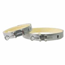 CB-tec Rohrschelle verstellbar 120 - 200 mm - Keramikfaserdichtung - Dichtband mit Wulst für Durchmesserversatz - für Rauchrohren